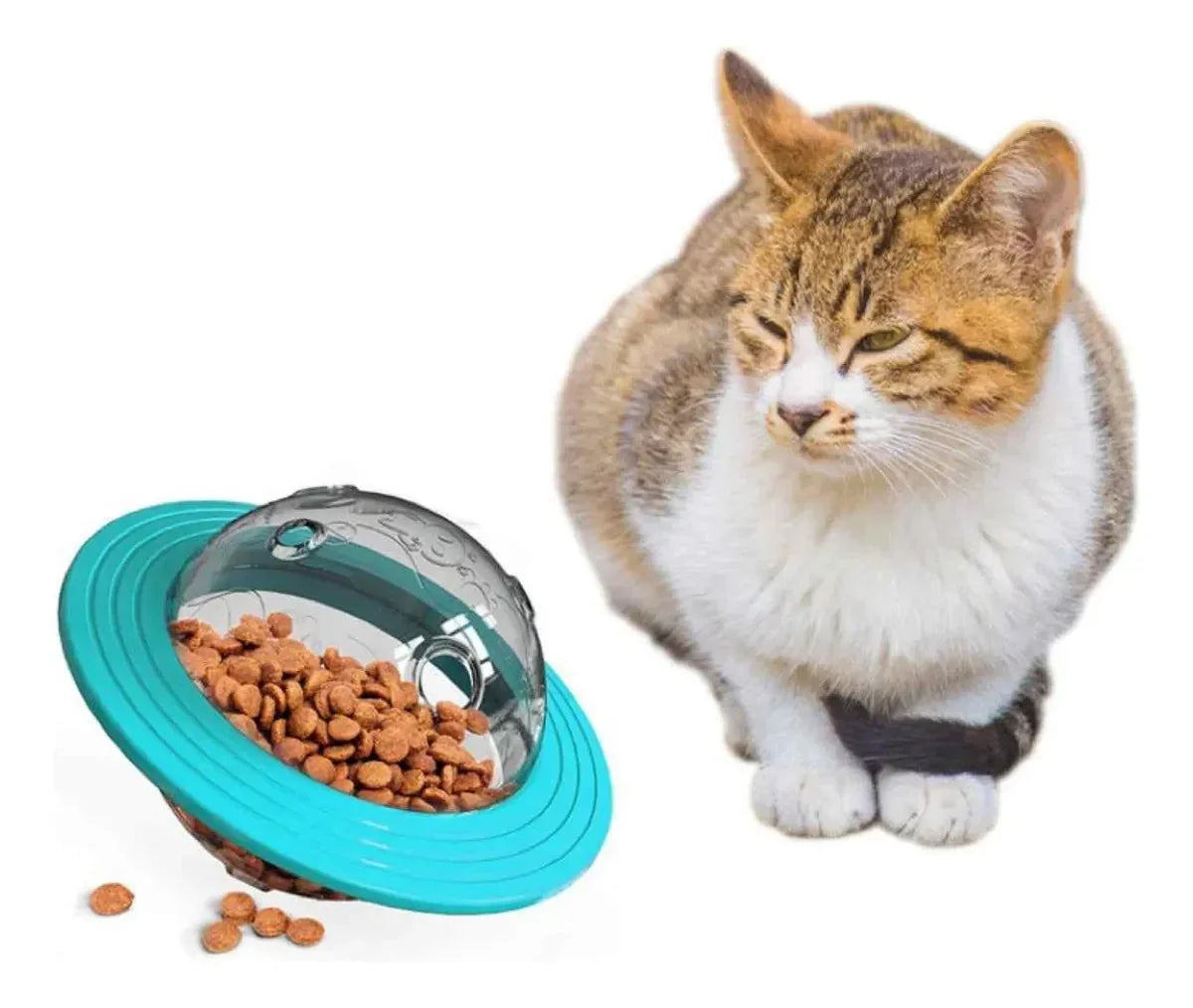 Brinquedo Para Pet Alimentação Comedouro Interativo Disco Voador