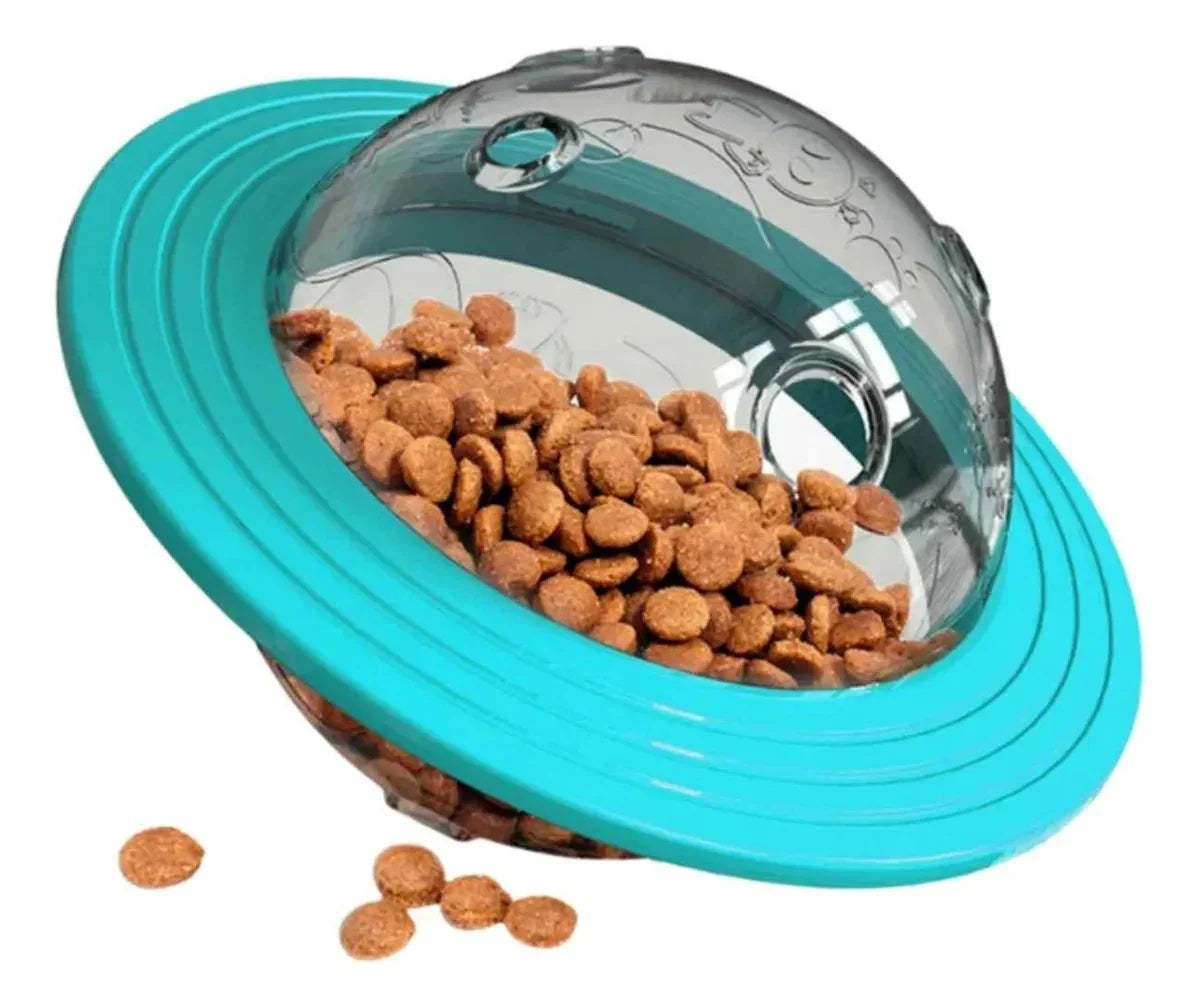Brinquedo Para Pet Alimentação Comedouro Interativo Disco Voador
